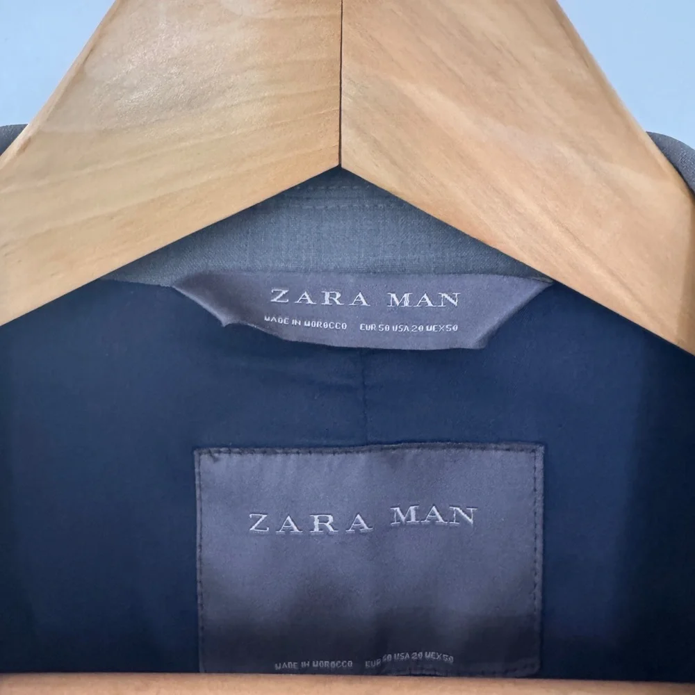 Zara Men's Gray Two-Piece Suit Jacket & Pants